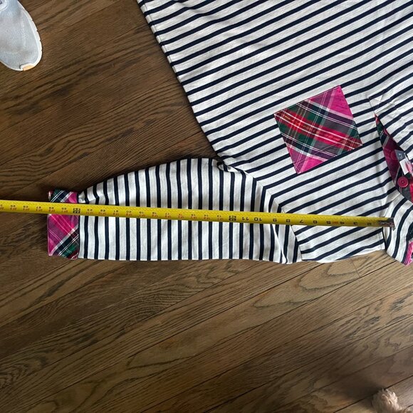 Crown & Ivy 2X Striped Funnel-Neck Pullover w/ Plaid Trim – Holiday Cozy - Picture 6 of 6